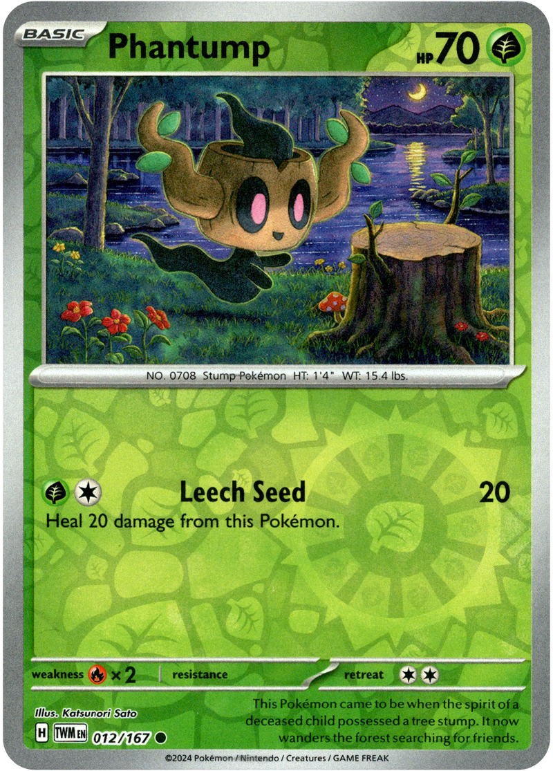 pokemon card phantump Phantump - 012/167 - Twilight Masquerade