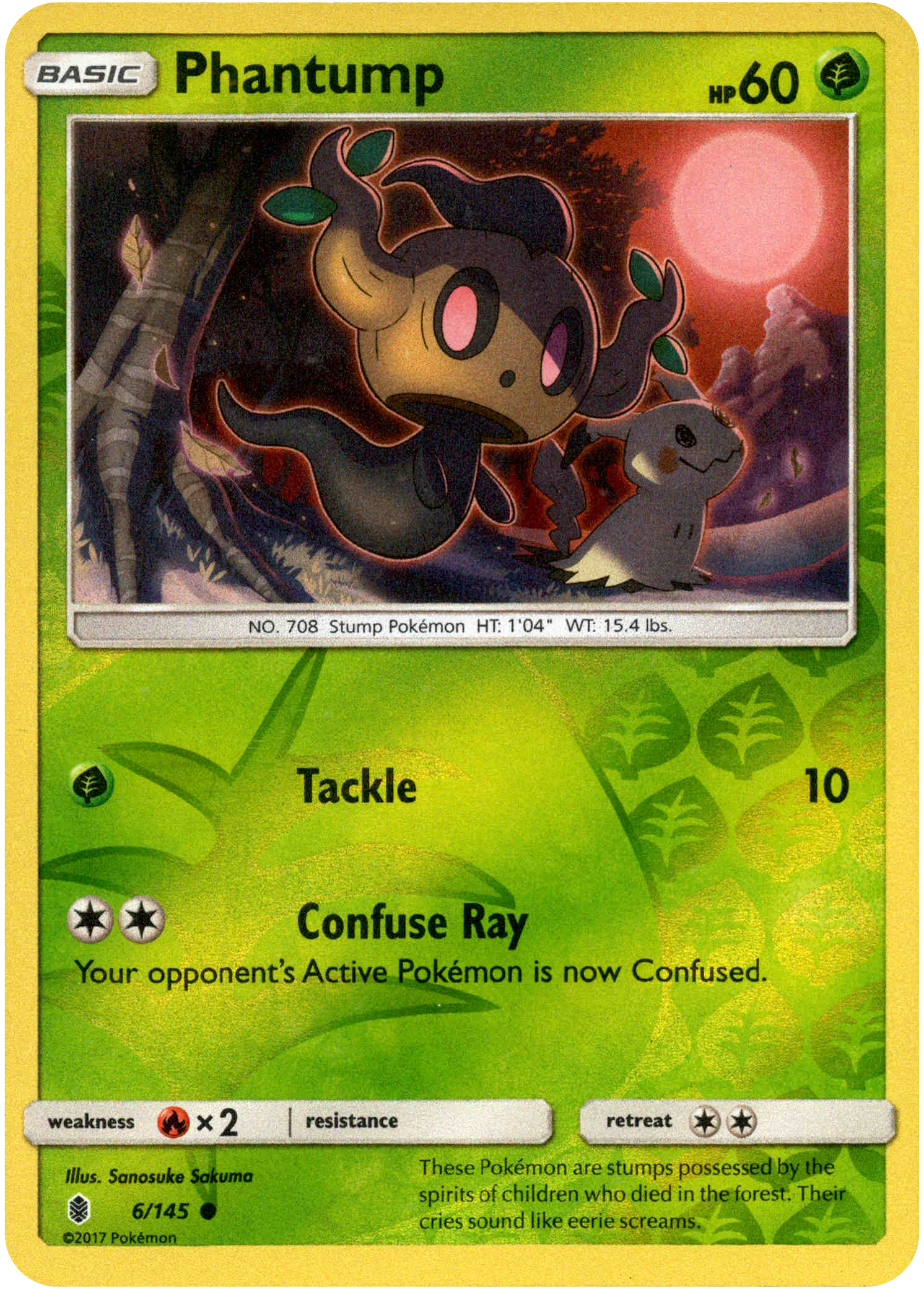 Phantump - 6/145 - Guardians Rising - Reverse Holo - Card Cavern