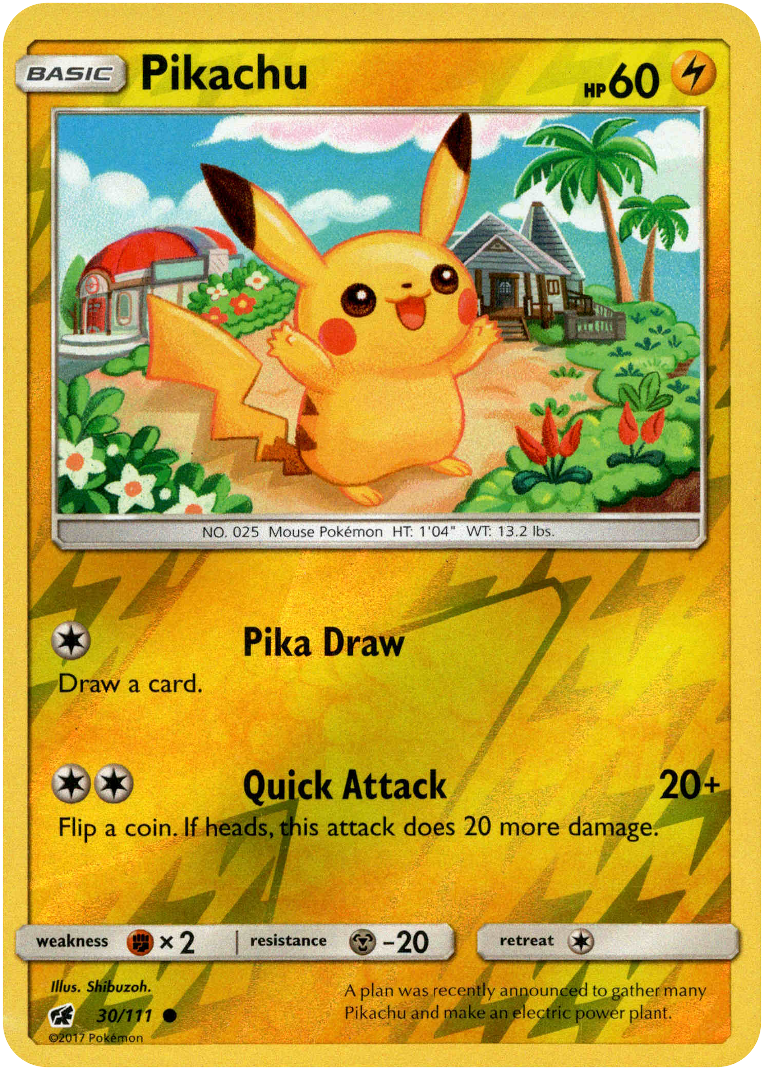 Pikachu - 30/111 - Crimson Invasion - Reverse Holo - Card Cavern