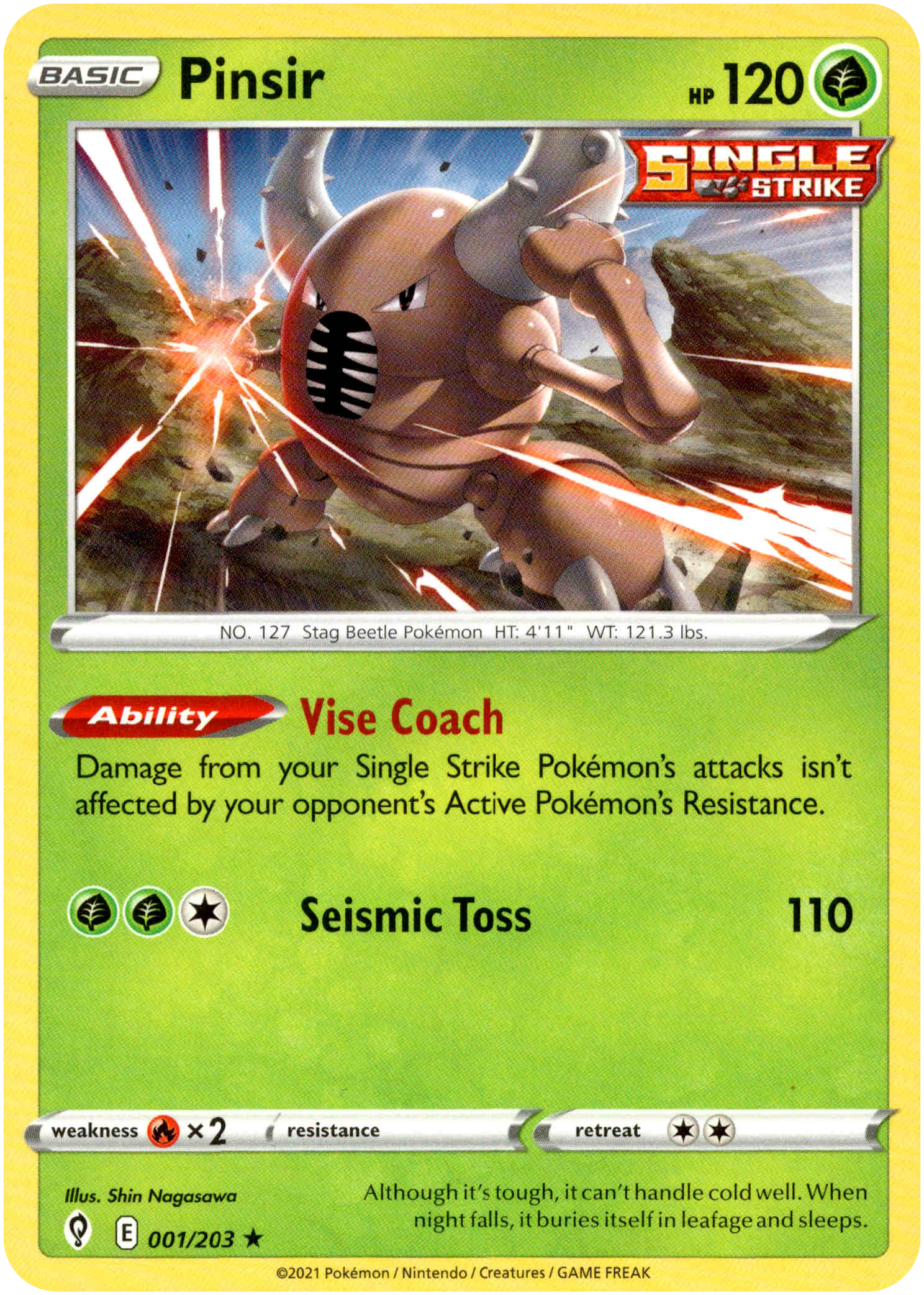 Pinsir - 001/203 - Evolving Skies - Card Cavern