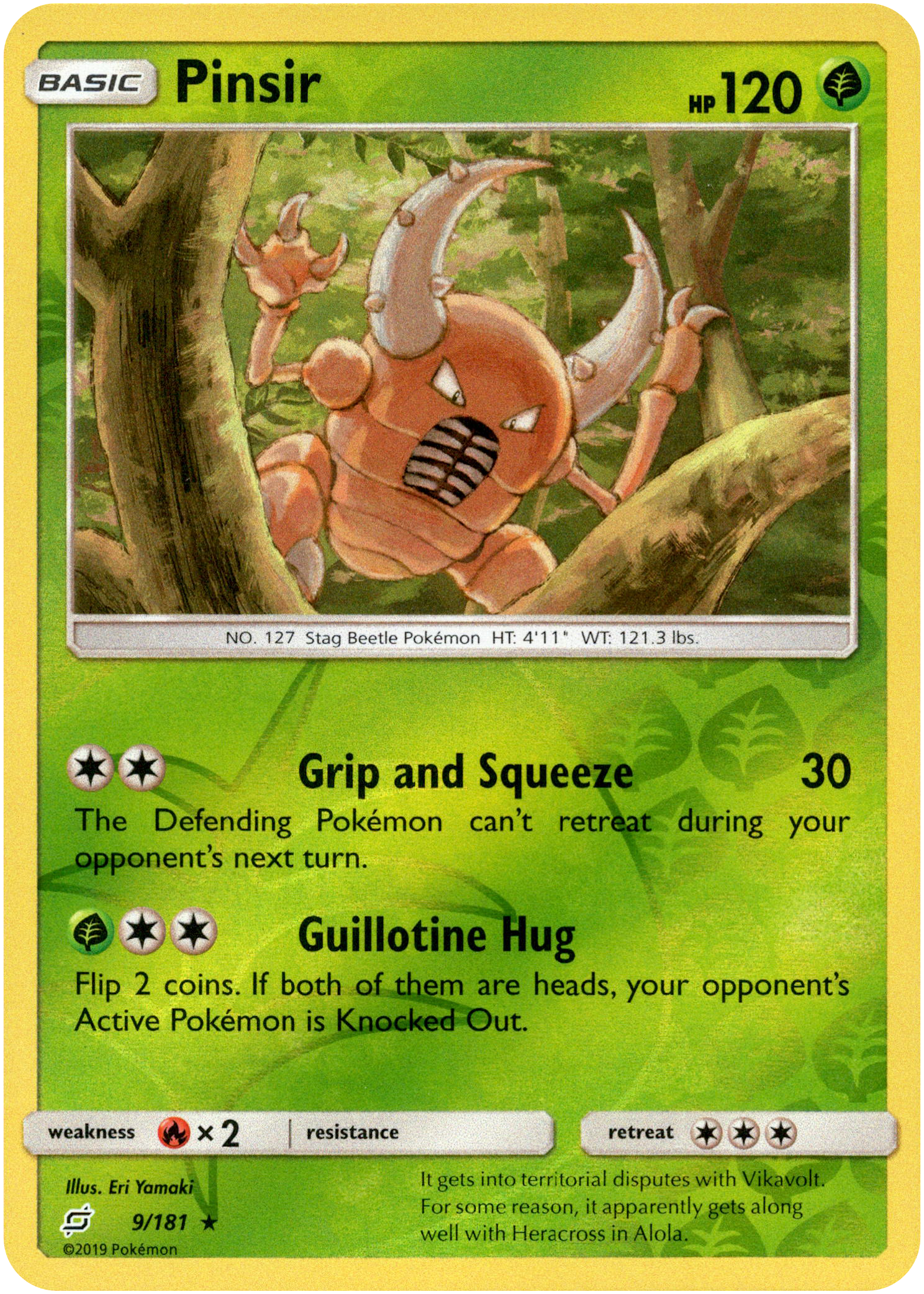 Pinsir - 9/181 - Team Up - Reverse Holo - Card Cavern