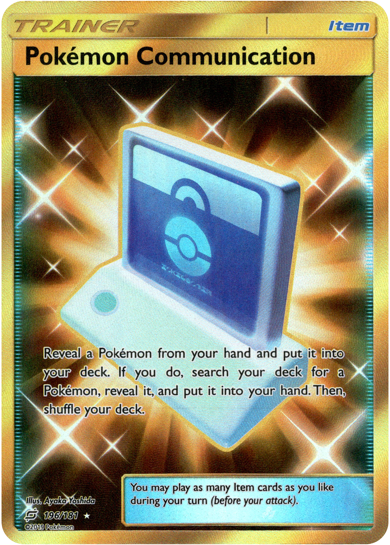 Pokemon Communication Secret Rare - 196/181 - Team Up - Holo - Card Cavern