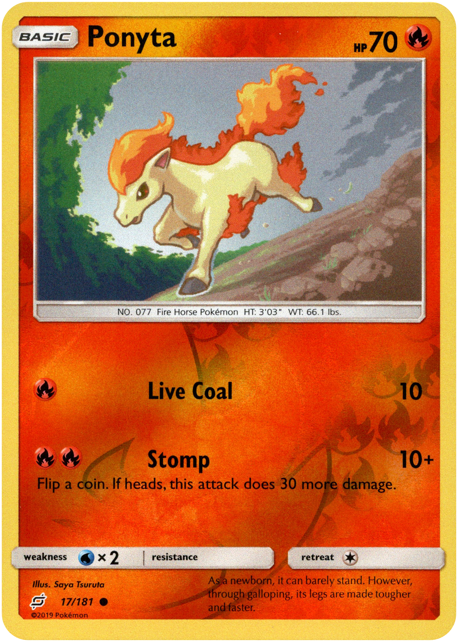 Ponyta - 17/181 - Team Up - Reverse Holo - Card Cavern