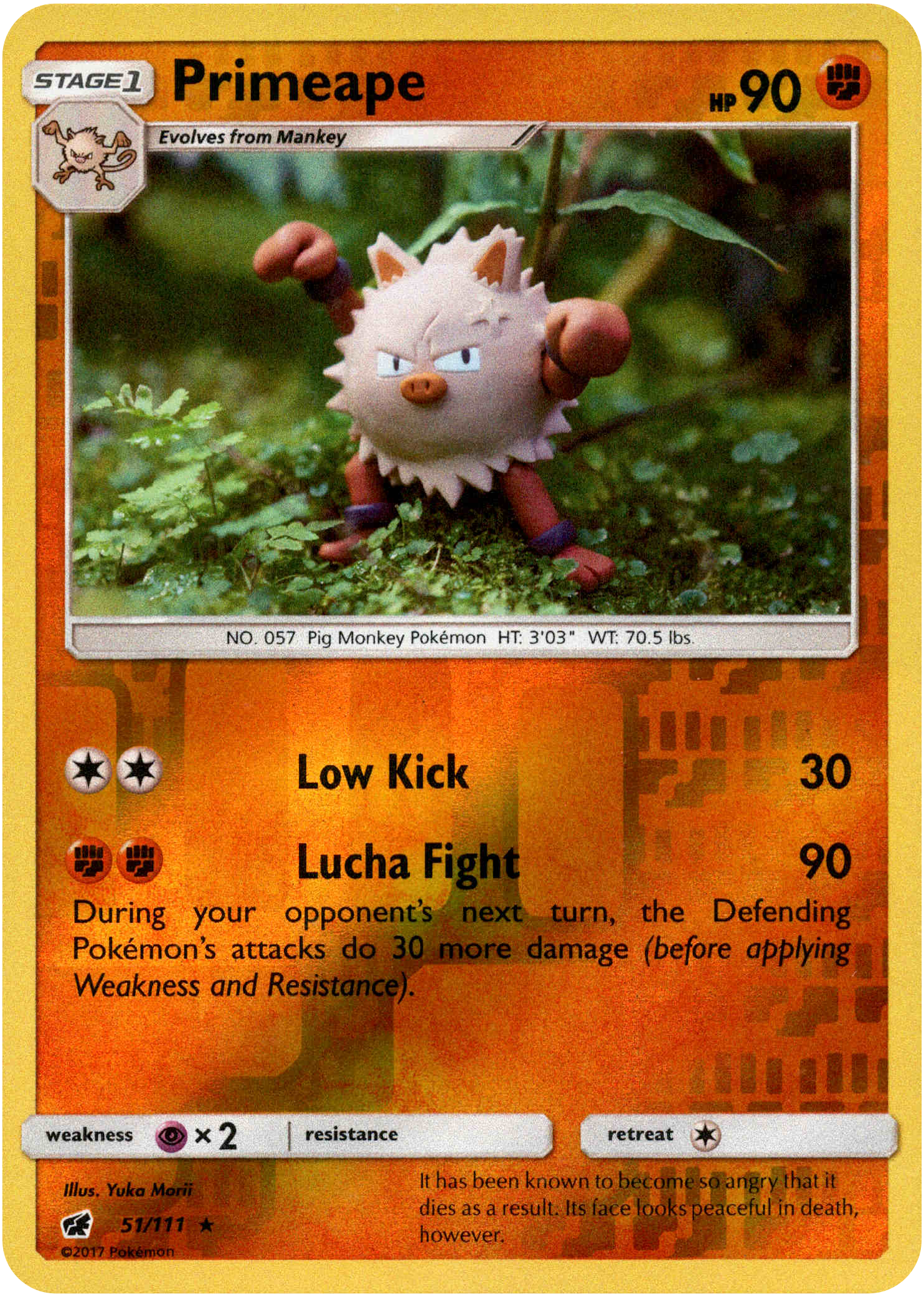 Primeape - 51/111 - Crimson Invasion - Reverse Holo - Card Cavern