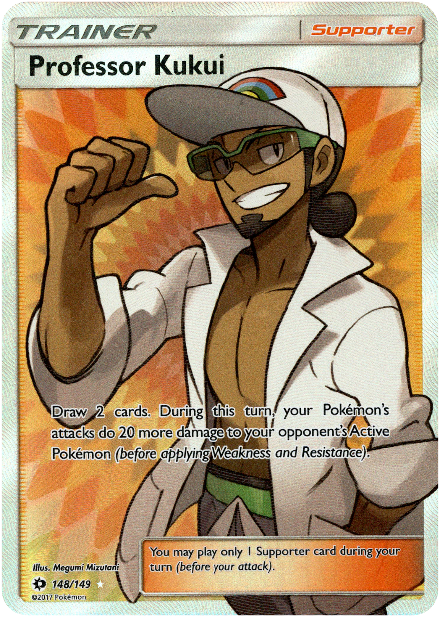 Professor Kukui Full Art - 148/149 - Sun & Moon - Holo - Card Cavern