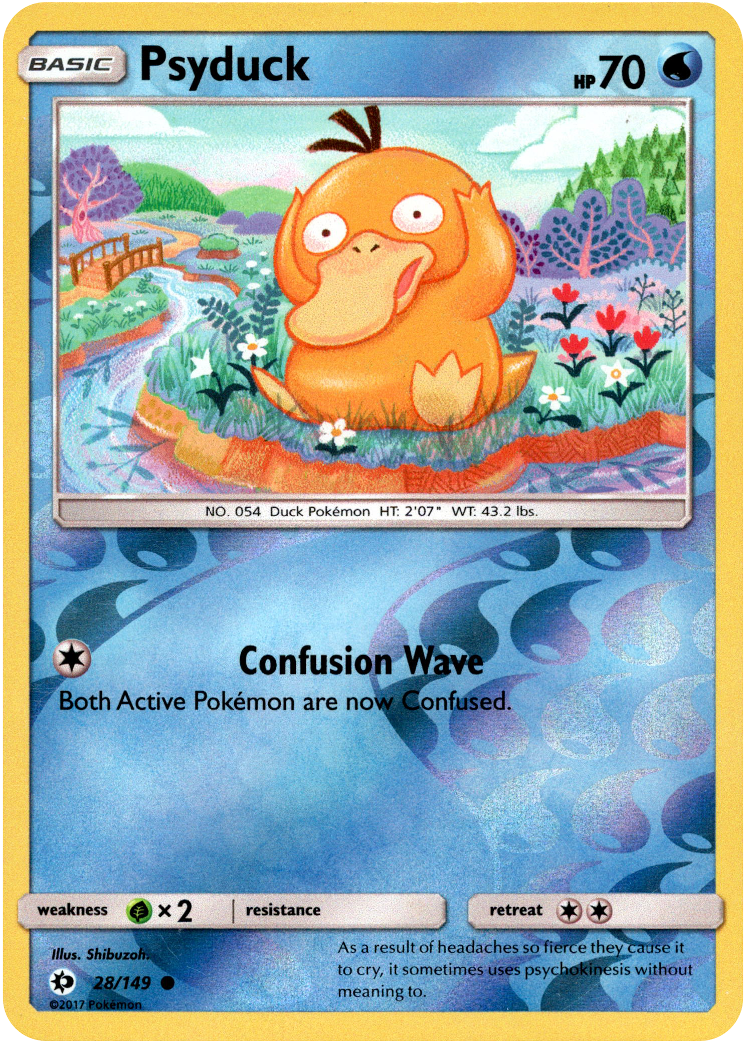 Psyduck - 28/149 - Sun & Moon - Reverse Holo - Card Cavern