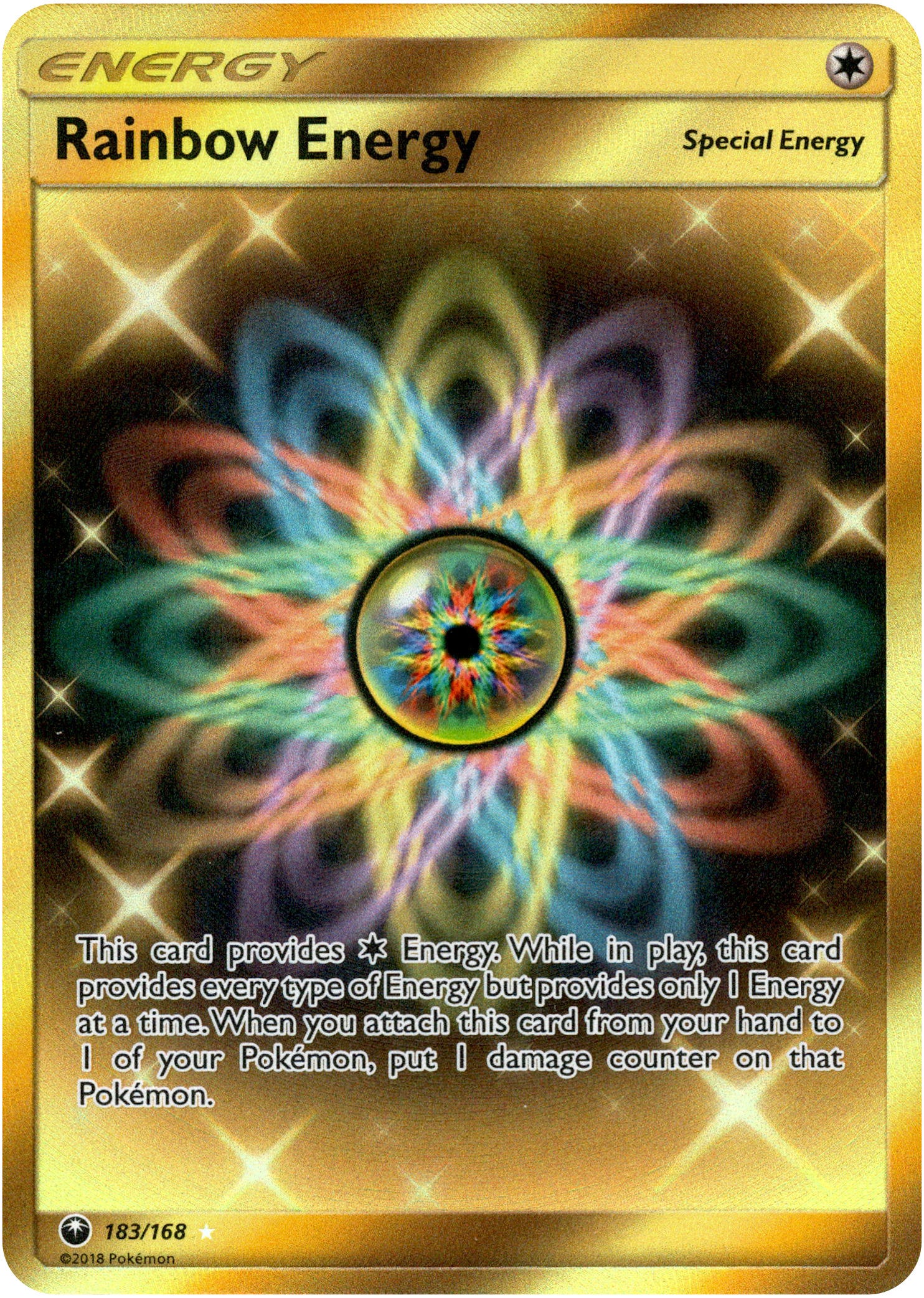 Rainbow Energy Secret Rare - 183/168 - Celestial Storm - Holo - Card Cavern