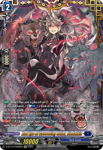 Red Eye of Governing Ruler, Lindalkia - D-BT13/FRR06EN - Flight of Chakrabarthi - Card Cavern