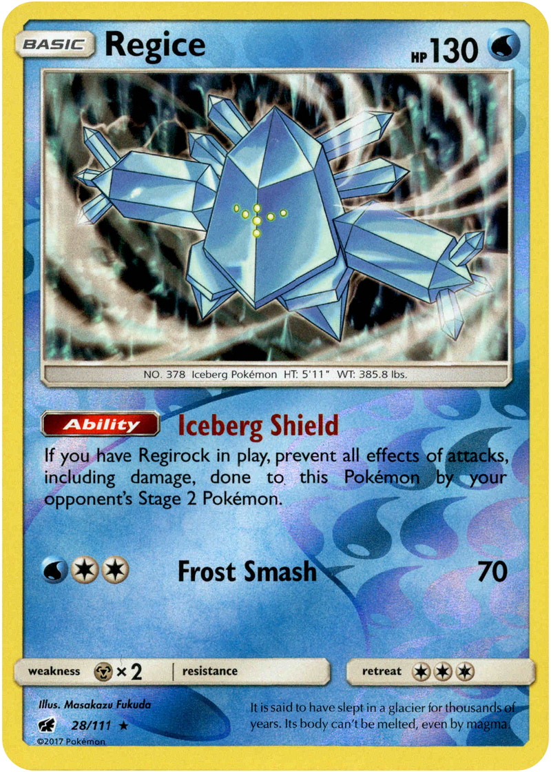 pokemon card regice Regidrago Regice Regigigas Regirock Registeel Ash Ketchum Gx pokemon card