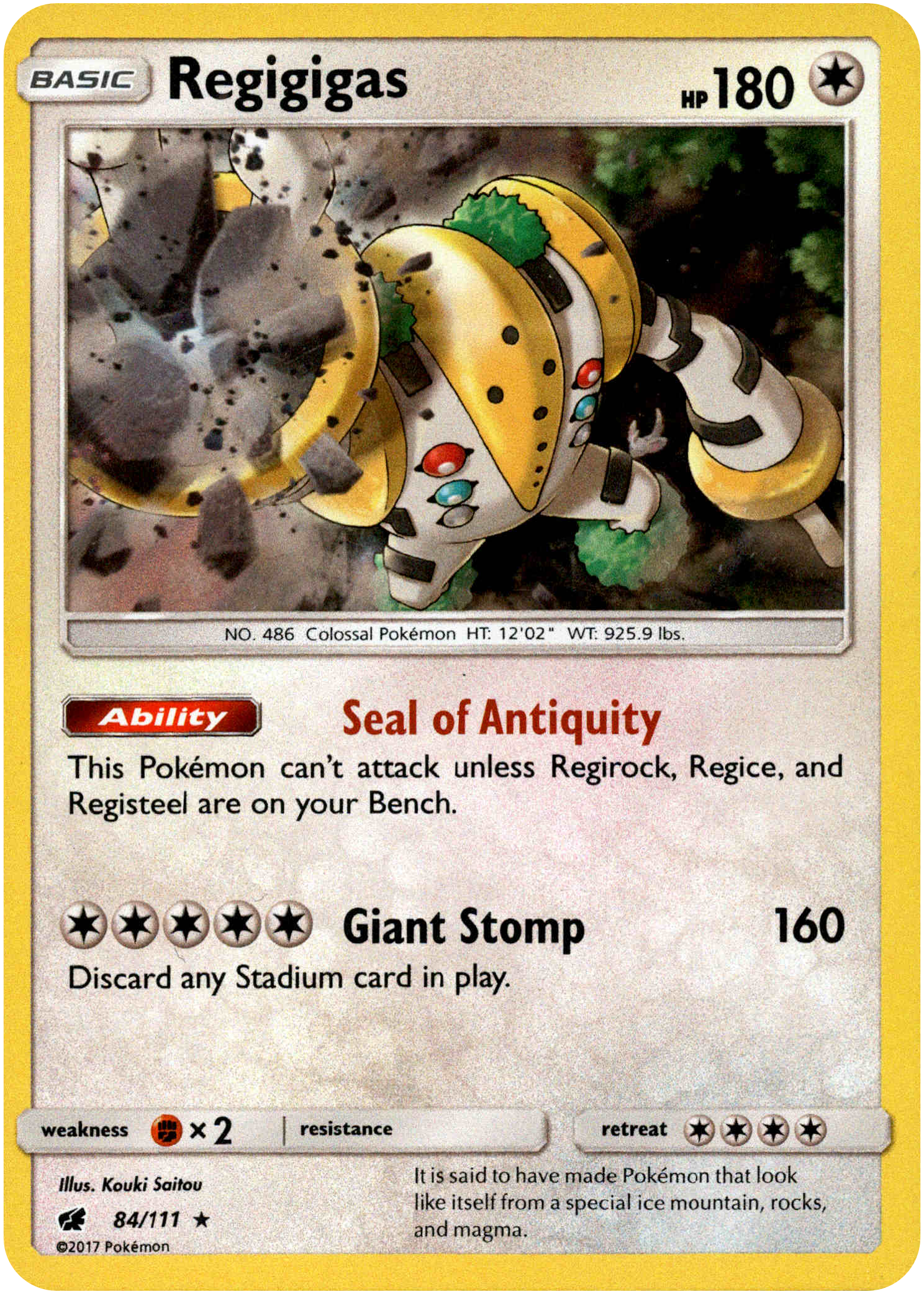 Regigigas - 84/111 - Crimson Invasion - Holo - Card Cavern