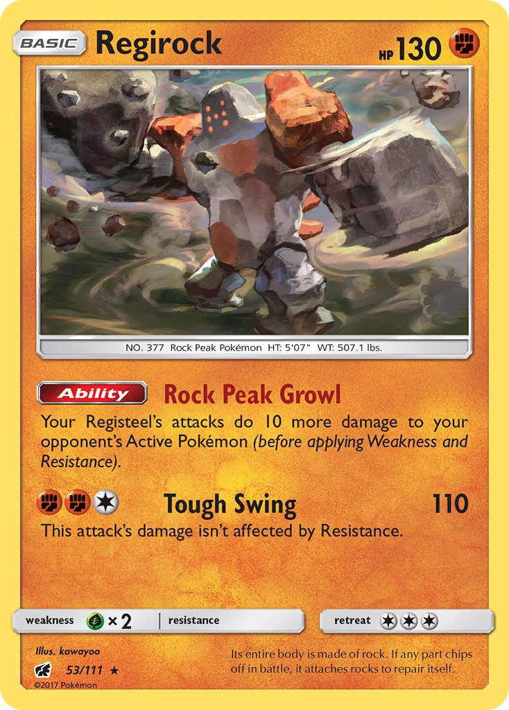 Regirock - 53/111 - Crimson Invasion - Card Cavern