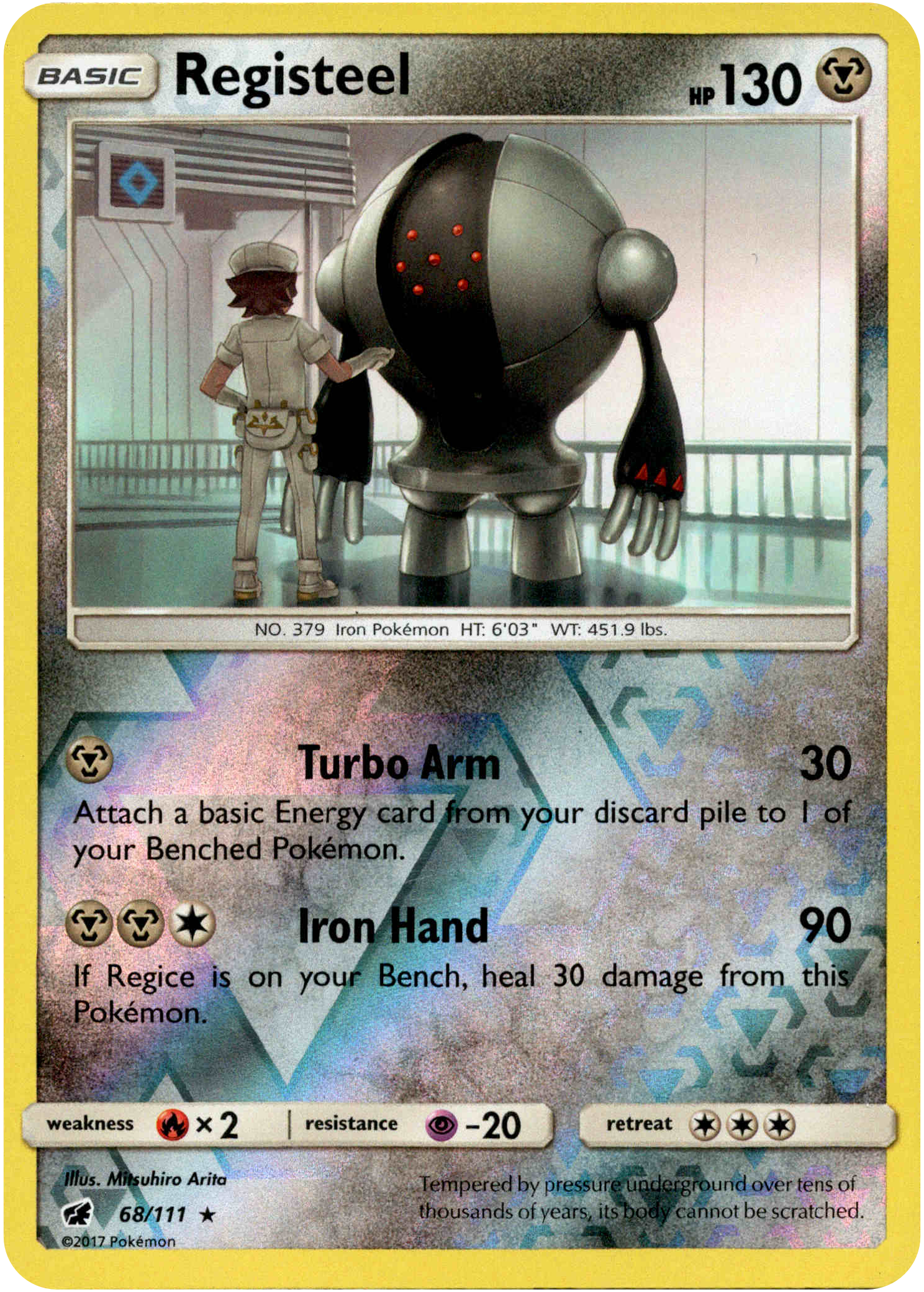 Registeel - 68/111 - Crimson Invasion - Reverse Holo - Card Cavern