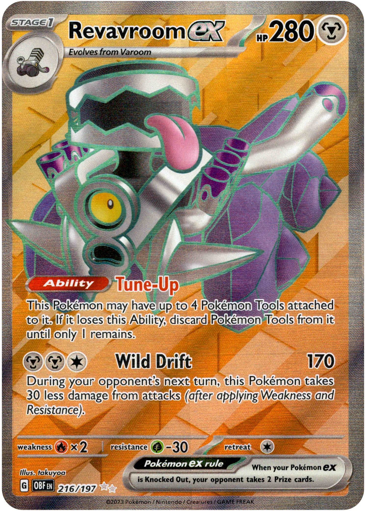 Revavroom ex - 216/197 - Obsidian Flames - Holo – Card Cavern Trading ...