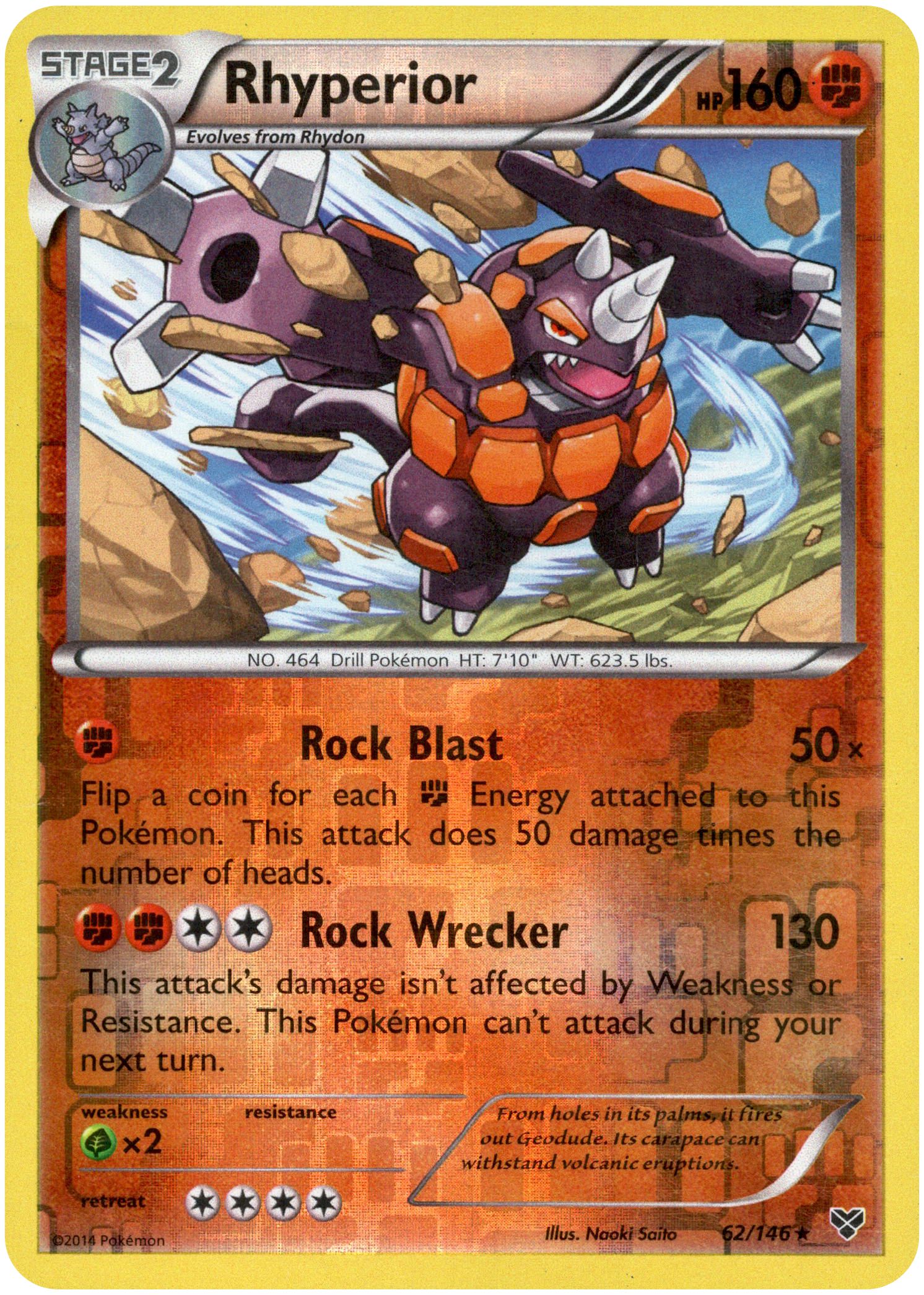 Rhyperior - 62/146 - XY Base - Reverse Holo - Card Cavern