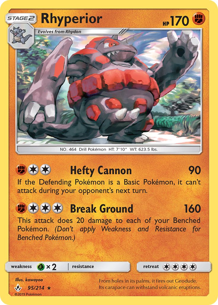 Rhyperior - 95/214 - Unbroken Bonds - Card Cavern