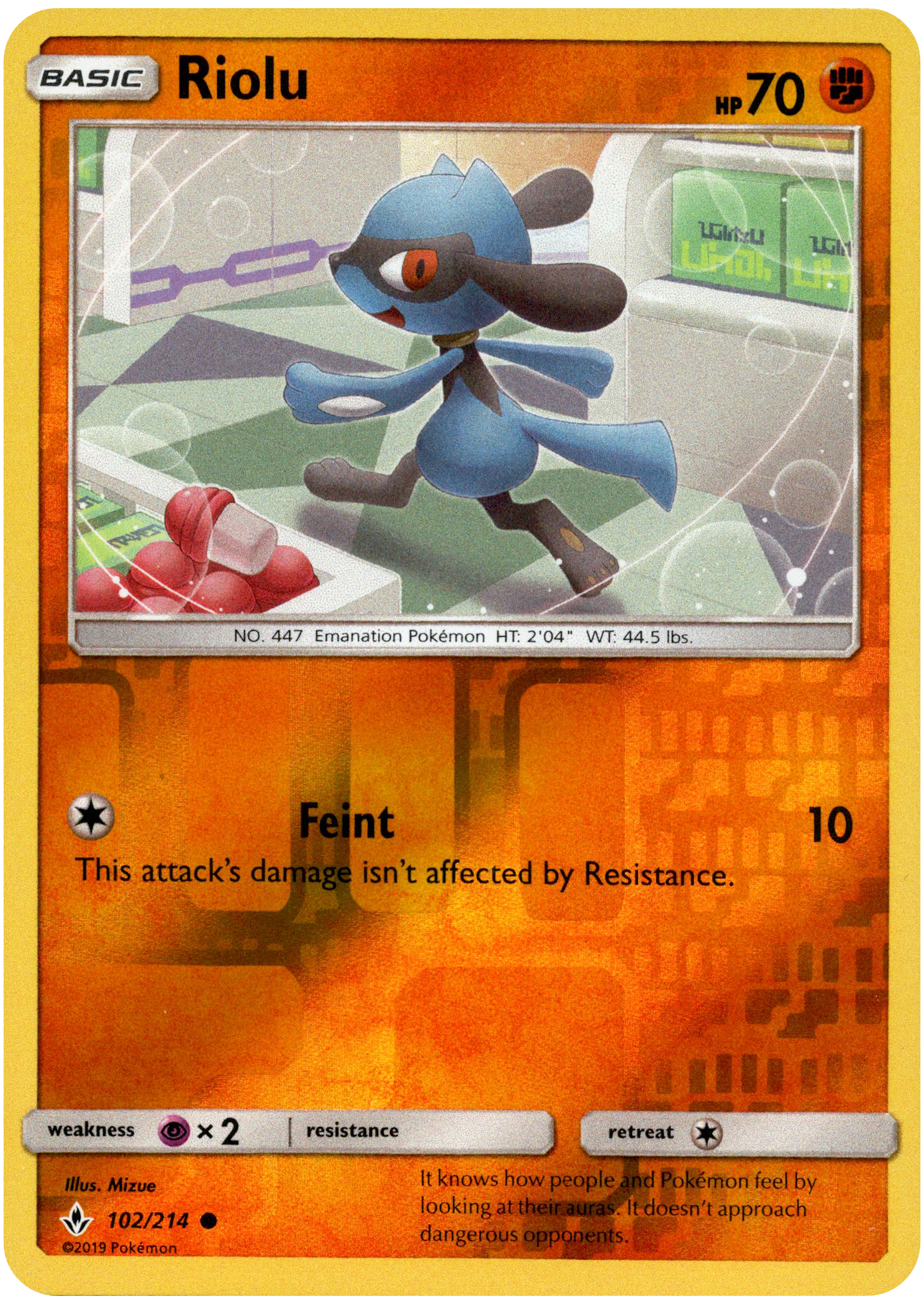 Riolu - 102/214 - Unbroken Bonds - Reverse Holo - Card Cavern
