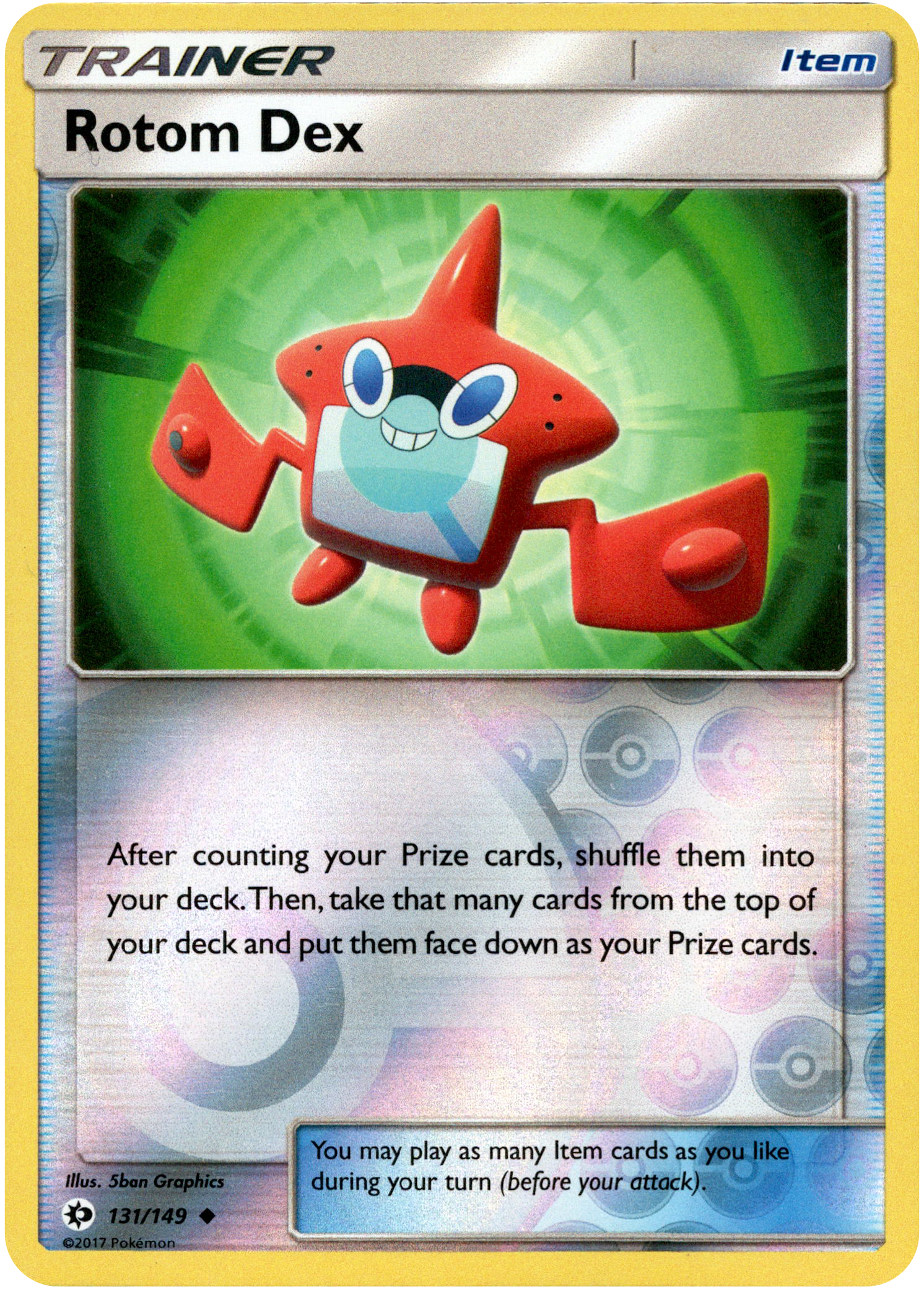 Rotom Dex - 131/149 - Sun & Moon - Reverse Holo - Card Cavern