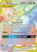 Rowlet & Alolan Exeggutor GX Hyper Rare - 237/236 - Unified Minds - Holo - Card Cavern