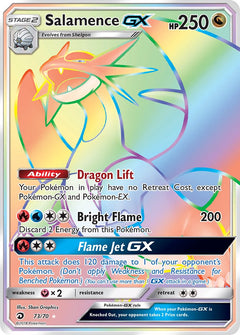 Salamence GX Hyper Rare - 73/70 - Dragon Majesty - Holo - Card Cavern