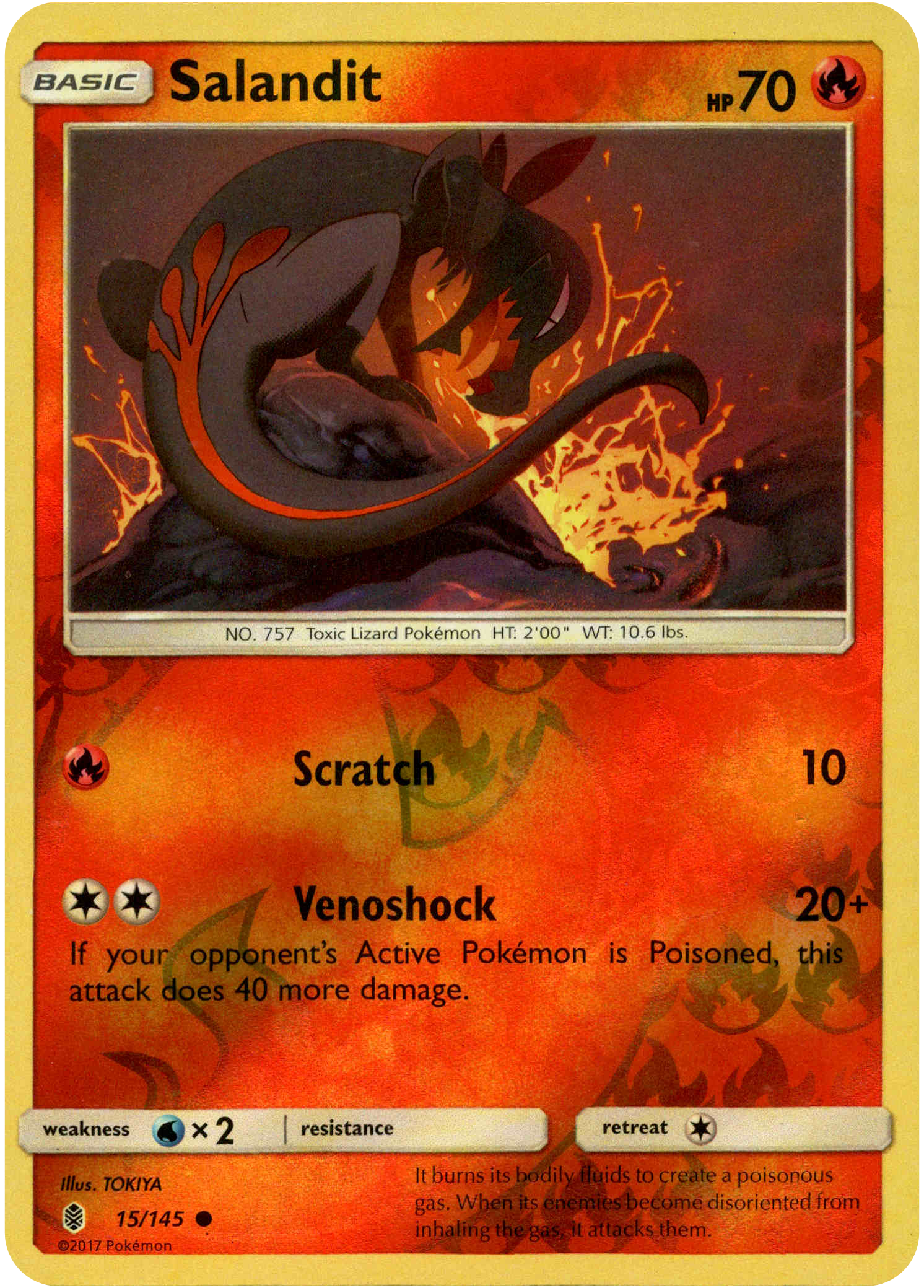 Salandit - 15/145 - Guardians Rising - Reverse Holo - Card Cavern
