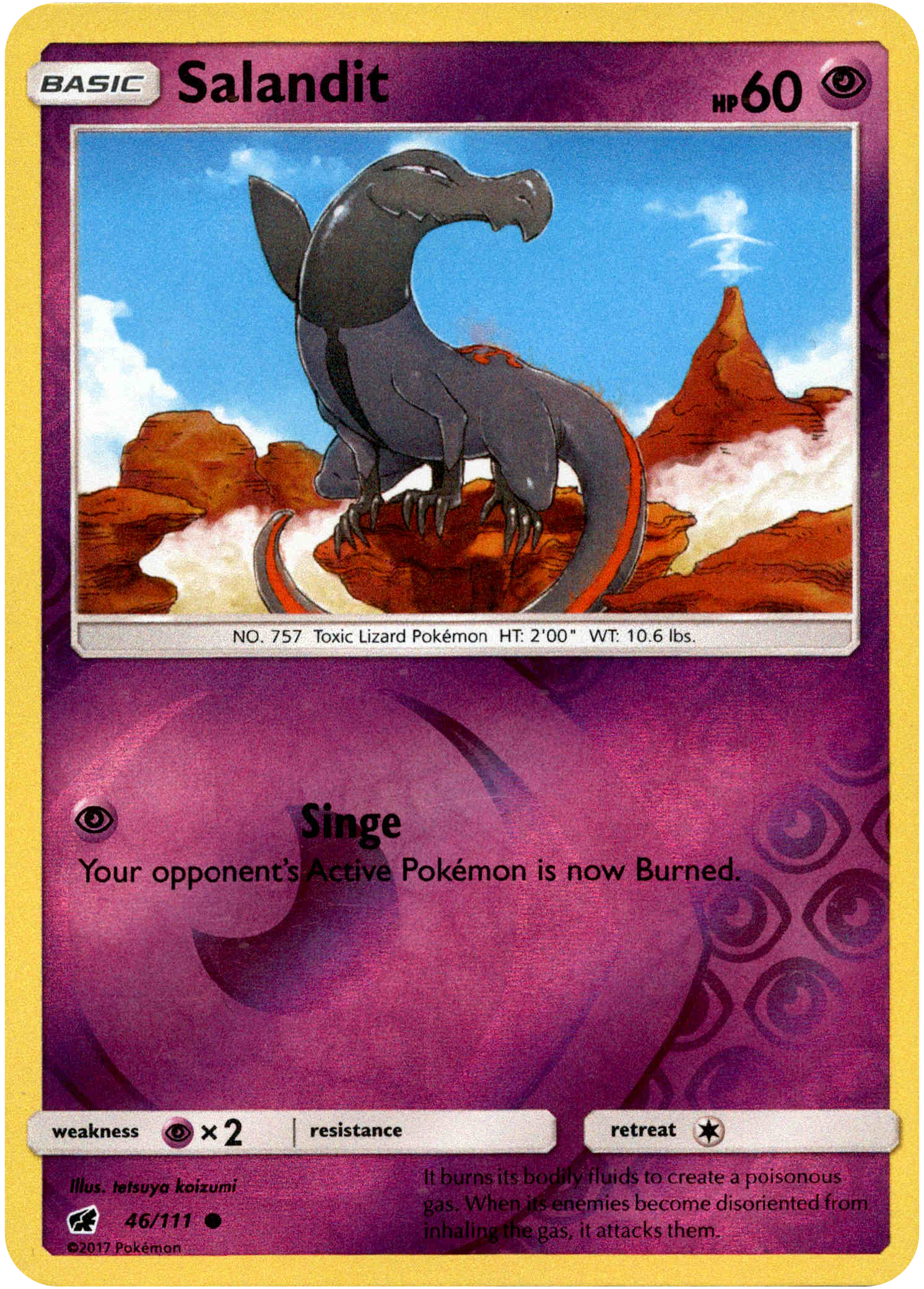 Salandit - 46/111 - Crimson Invasion - Reverse Holo - Card Cavern