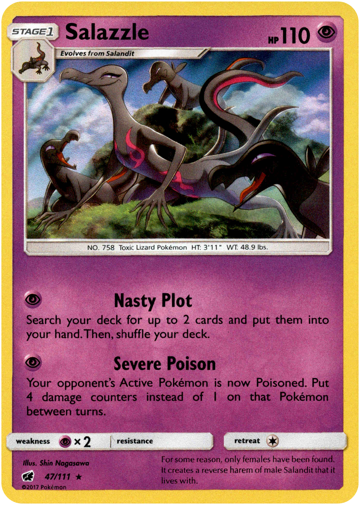 Salazzle - 47/111 - Crimson Invasion - Holo - Card Cavern