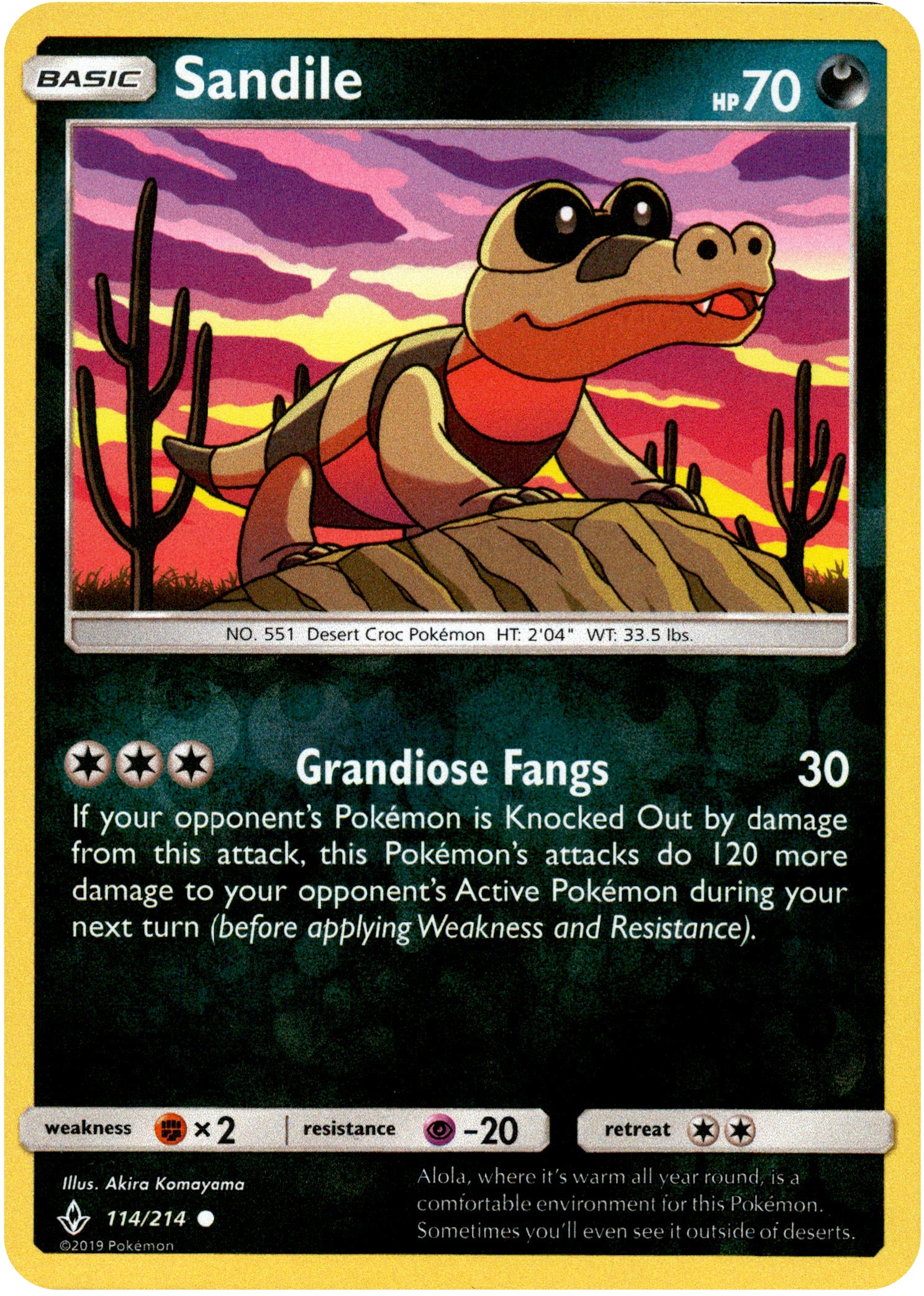 Sandile - 114/214 - Unbroken Bonds - Reverse Holo - Card Cavern