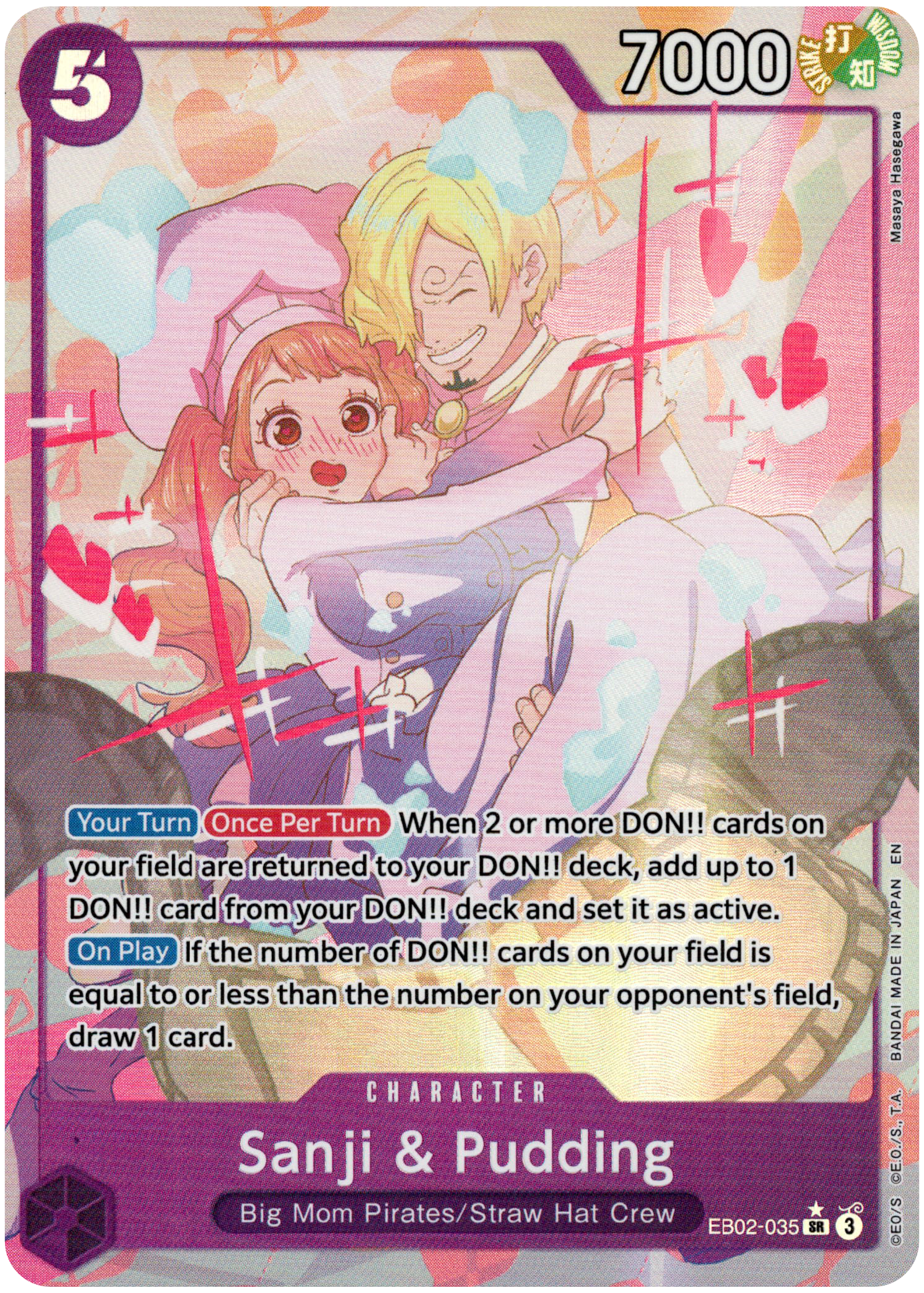 Sanji & Pudding Alternate Art - EB02-035 SR - Anime 25th Collection - Foil - Card Cavern