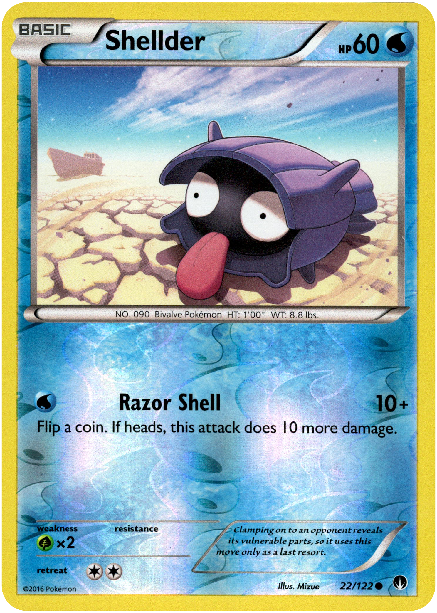 Shellder - 22/122 - BREAKpoint - Reverse Holo - Card Cavern