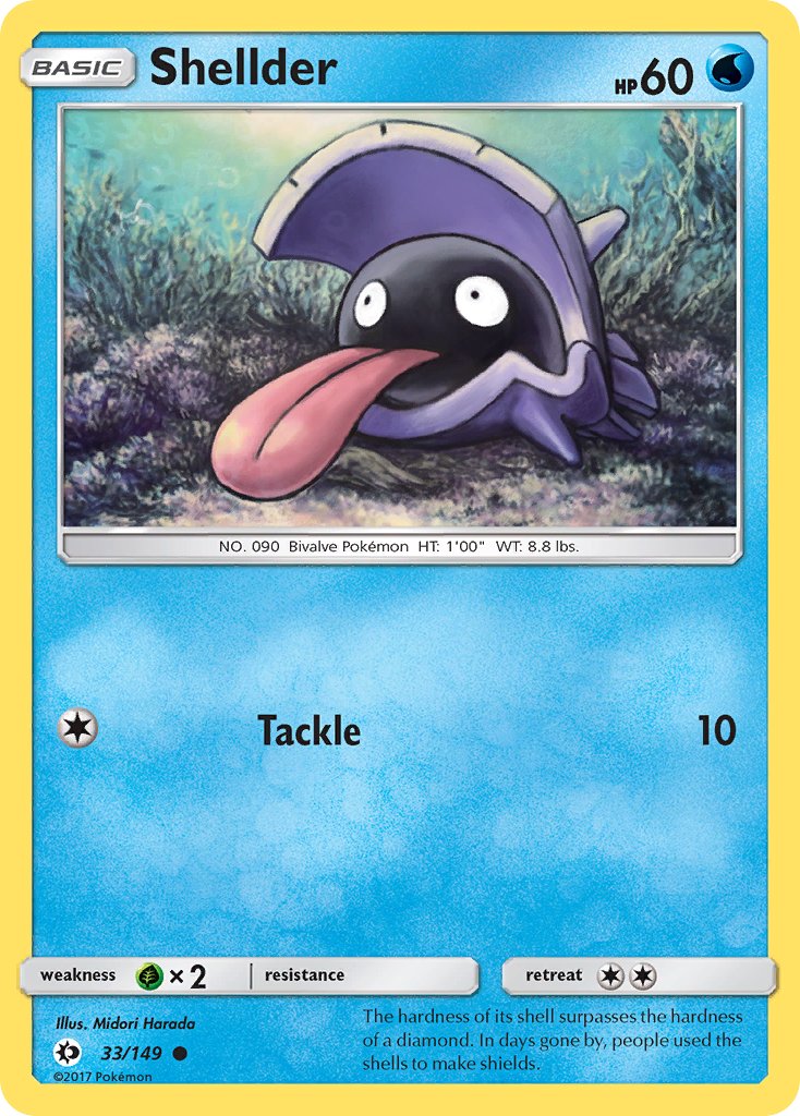 Shellder - 33/149 - Sun & Moon - Card Cavern