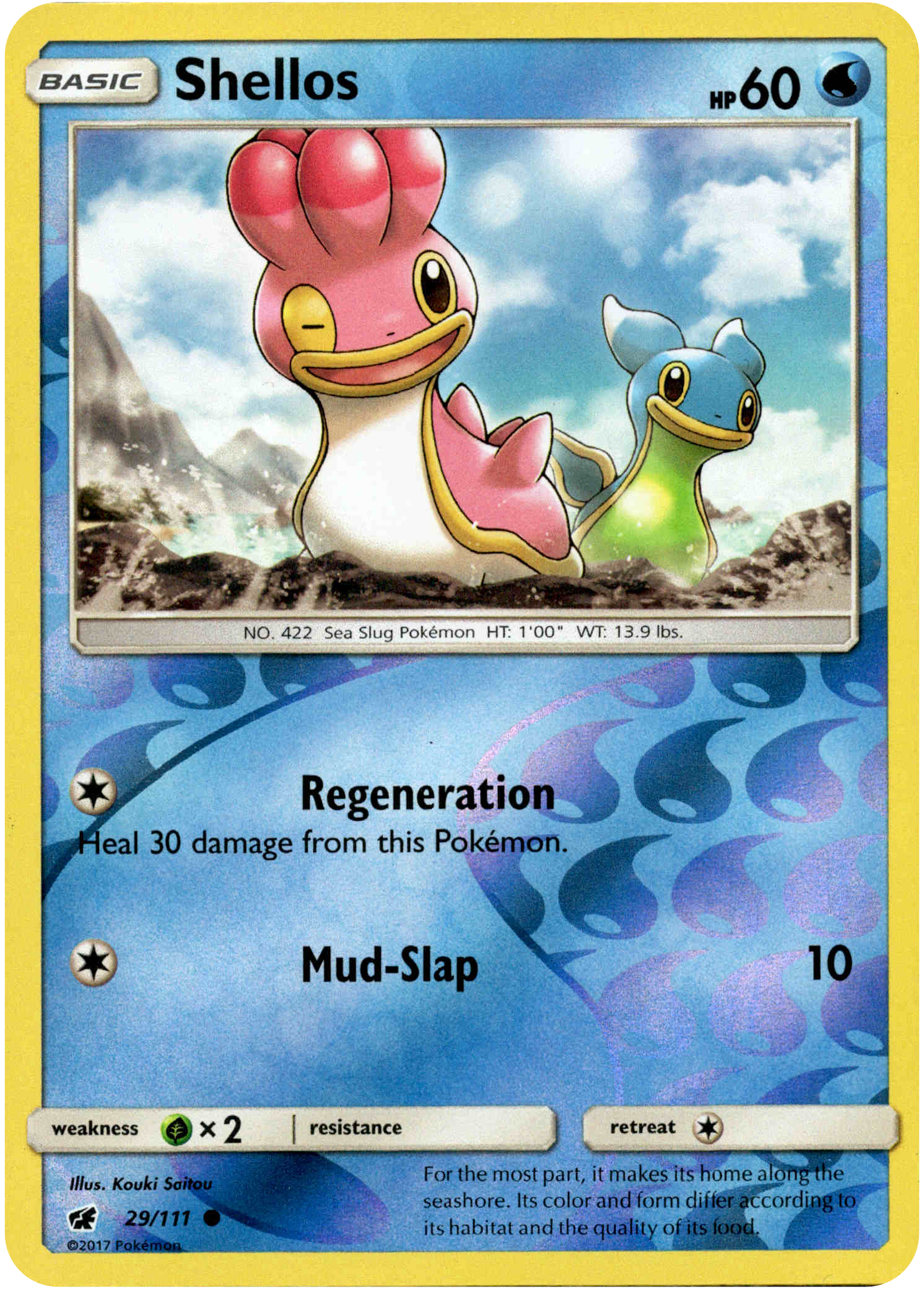Shellos - 29/111 - Crimson Invasion - Reverse Holo - Card Cavern
