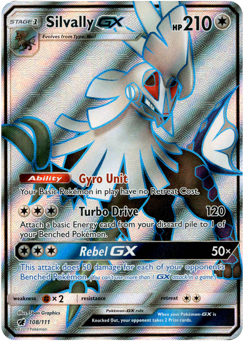 Silvally GX Full Art - 108/111 - Crimson Invasion - Holo Silvally GX Full Art - 108/111 - Crimson Invasion - Holo