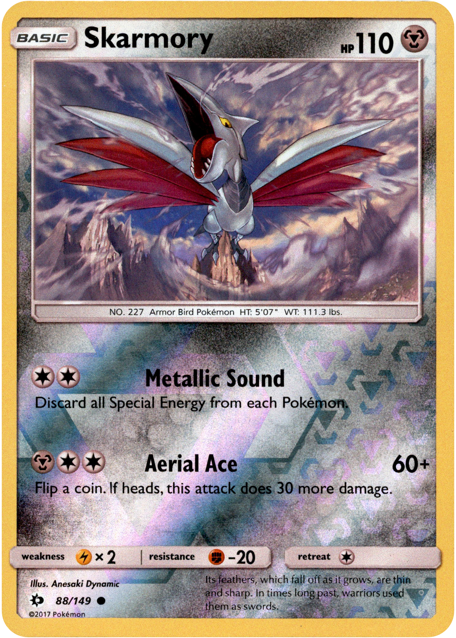 Skarmory - 88/149 - Sun & Moon - Reverse Holo - Card Cavern