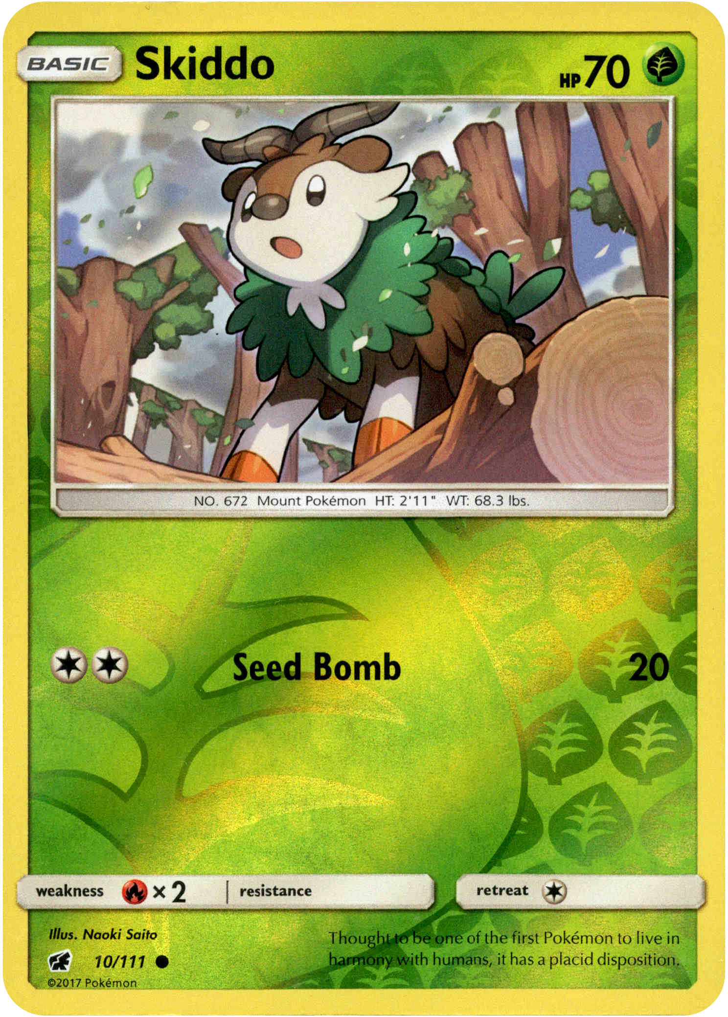 Skiddo - 10/111 - Crimson Invasion - Reverse Holo - Card Cavern