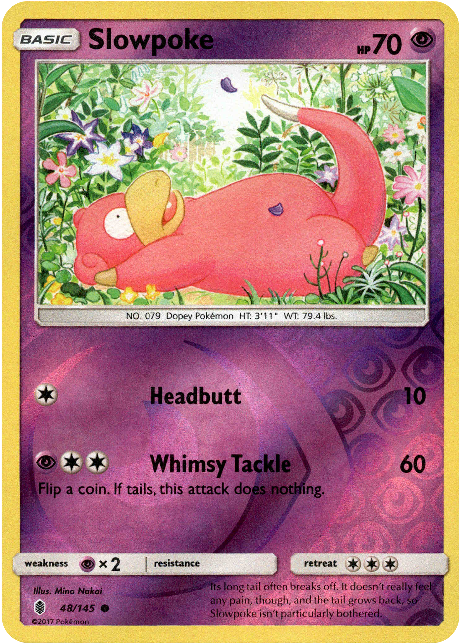 Slowpoke - 48/145 - Guardians Rising - Reverse Holo - Card Cavern