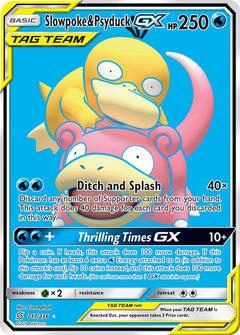 Slowpoke & Psyduck GX Full Art - 217/236 - Unified Minds - Holo - Card Cavern