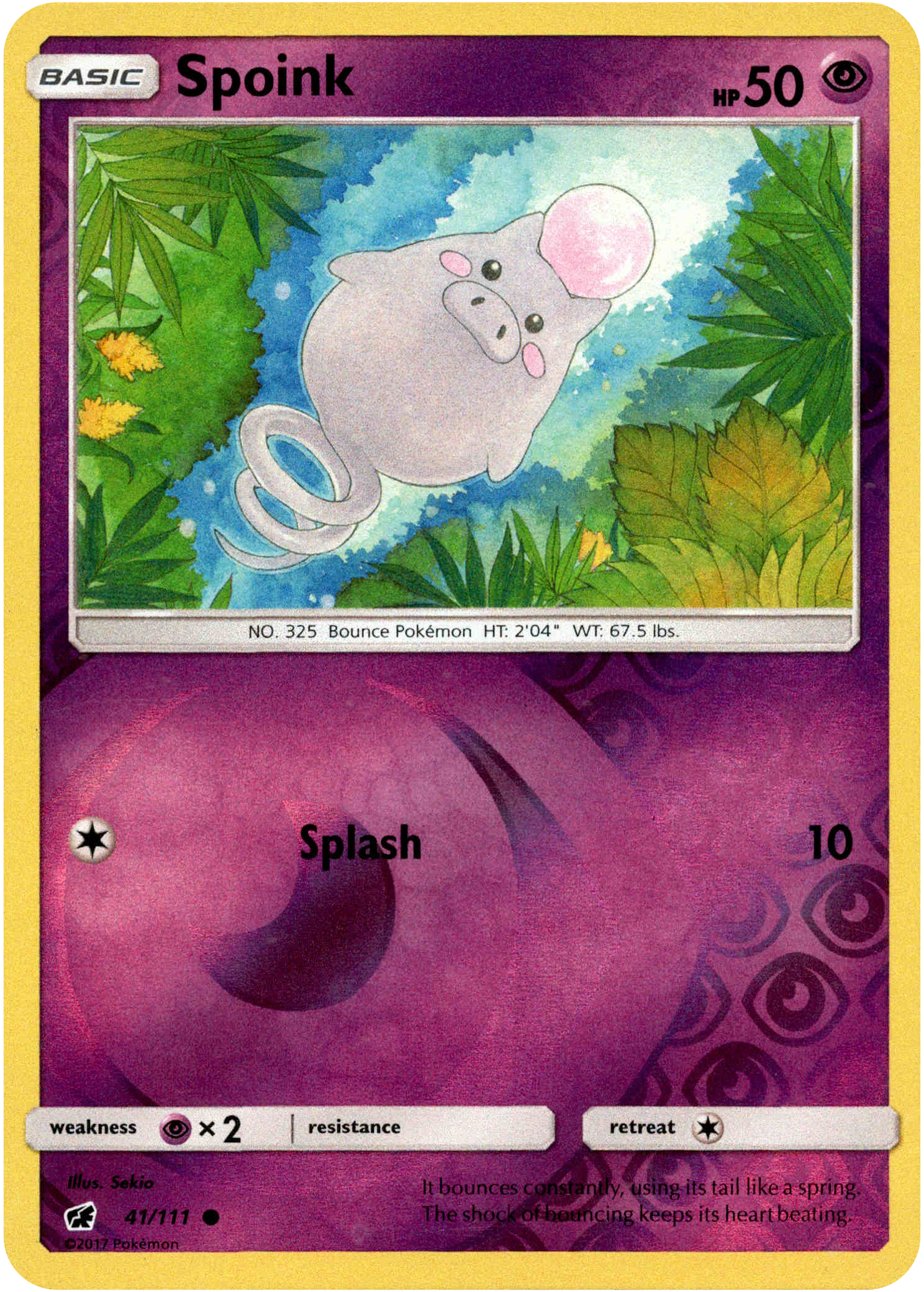 Spoink - 41/111 - Crimson Invasion - Reverse Holo - Card Cavern