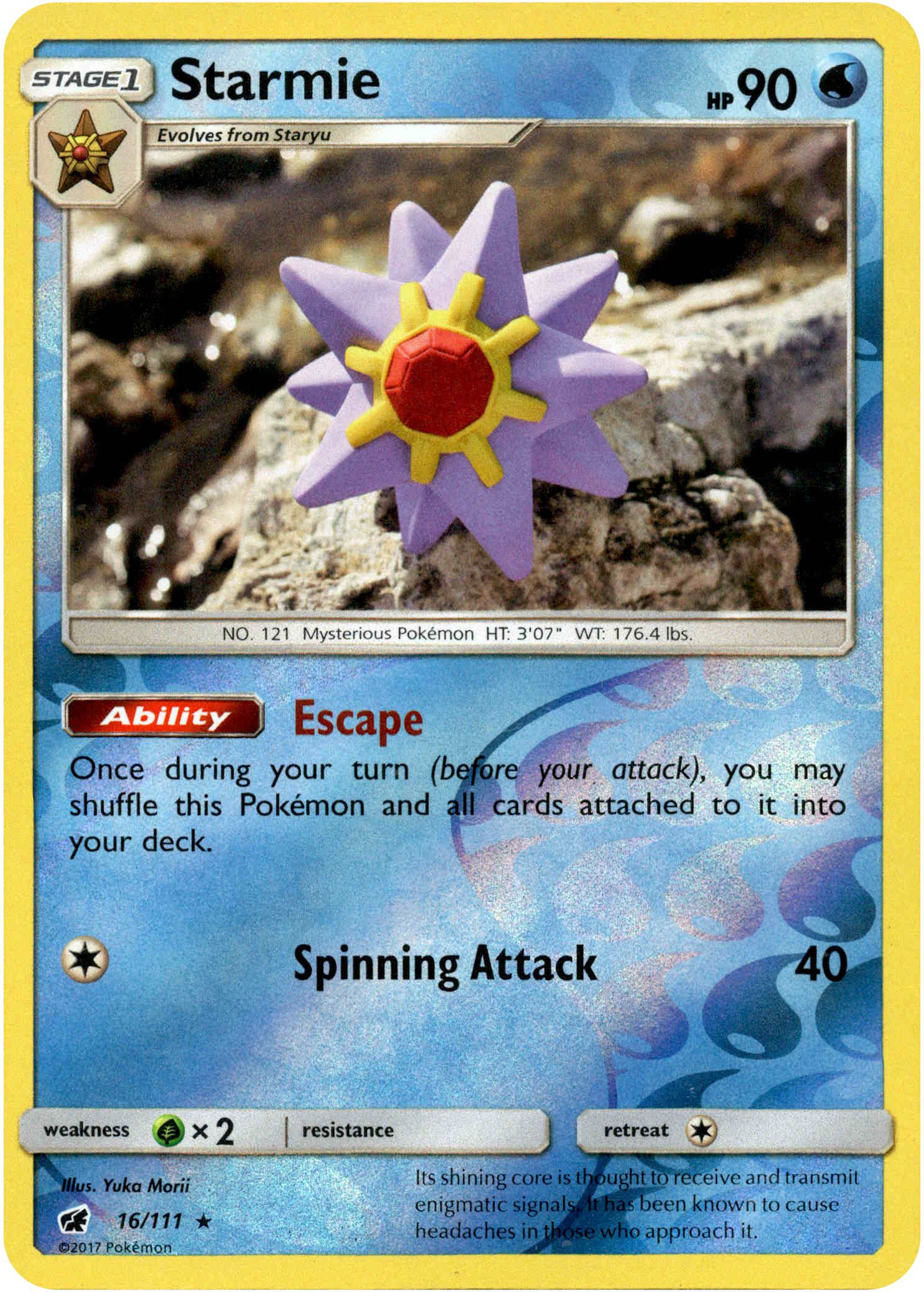 Starmie - 16/111 - Crimson Invasion - Reverse Holo - Card Cavern