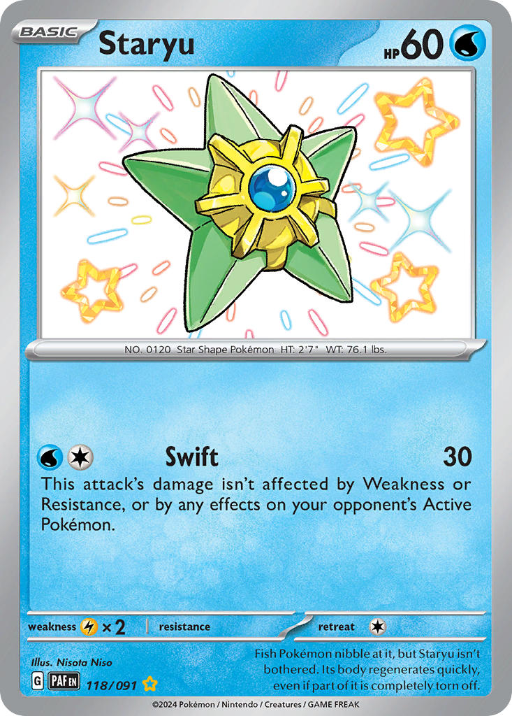 Staryu - 118/091 - Paldean Fates - Holo - Card Cavern
