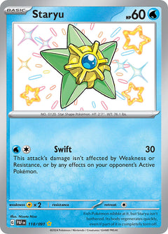 Staryu - 118/091 - Paldean Fates - Holo - Card Cavern
