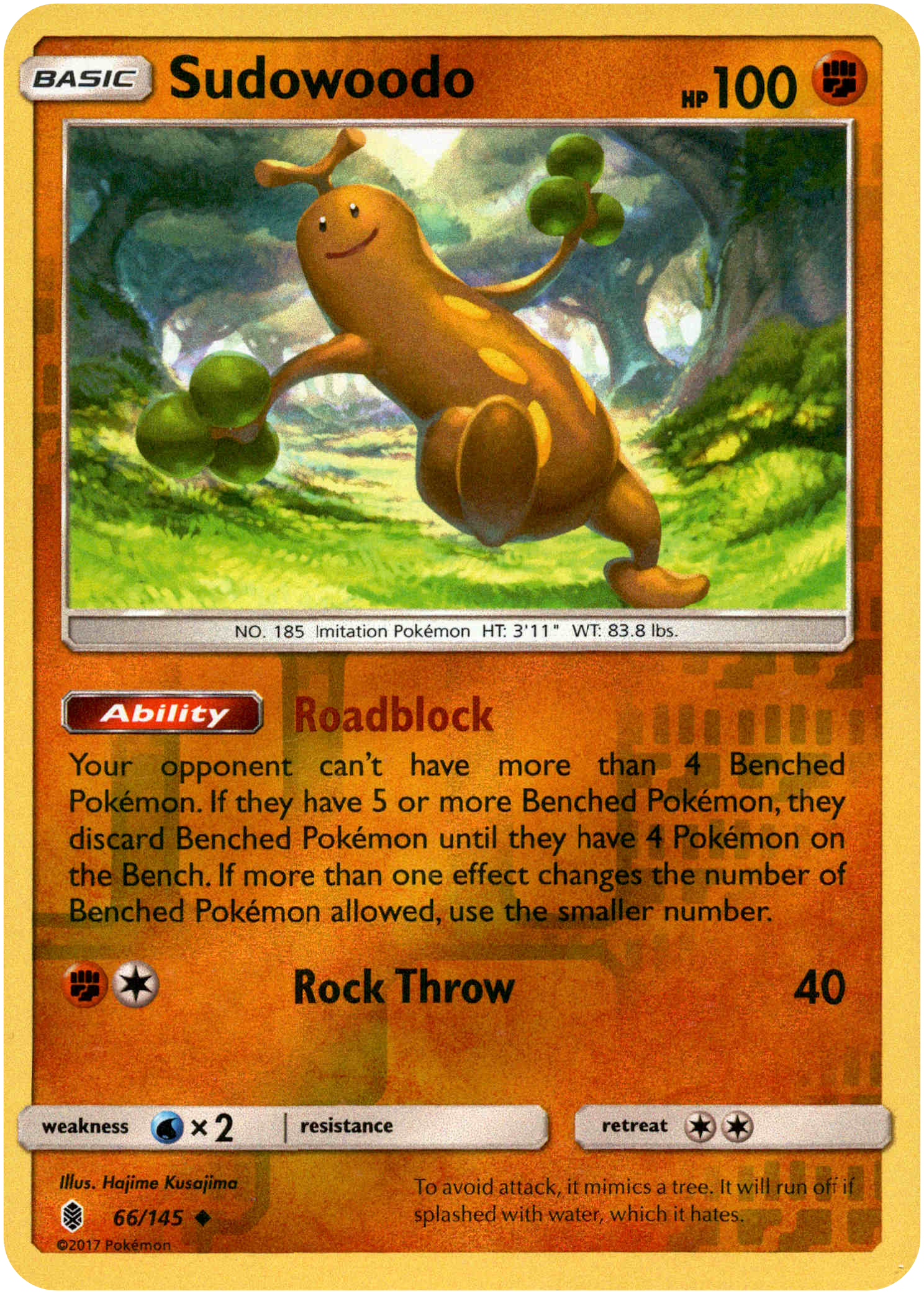 Sudowoodo - 66/145 - Guardians Rising - Reverse Holo - Card Cavern