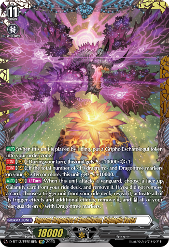 Supreme Dragontree of Annihilation, Griphogila Vartex - D-BT13/FRR16EN - Flight of Chakrabarthi - Card Cavern
