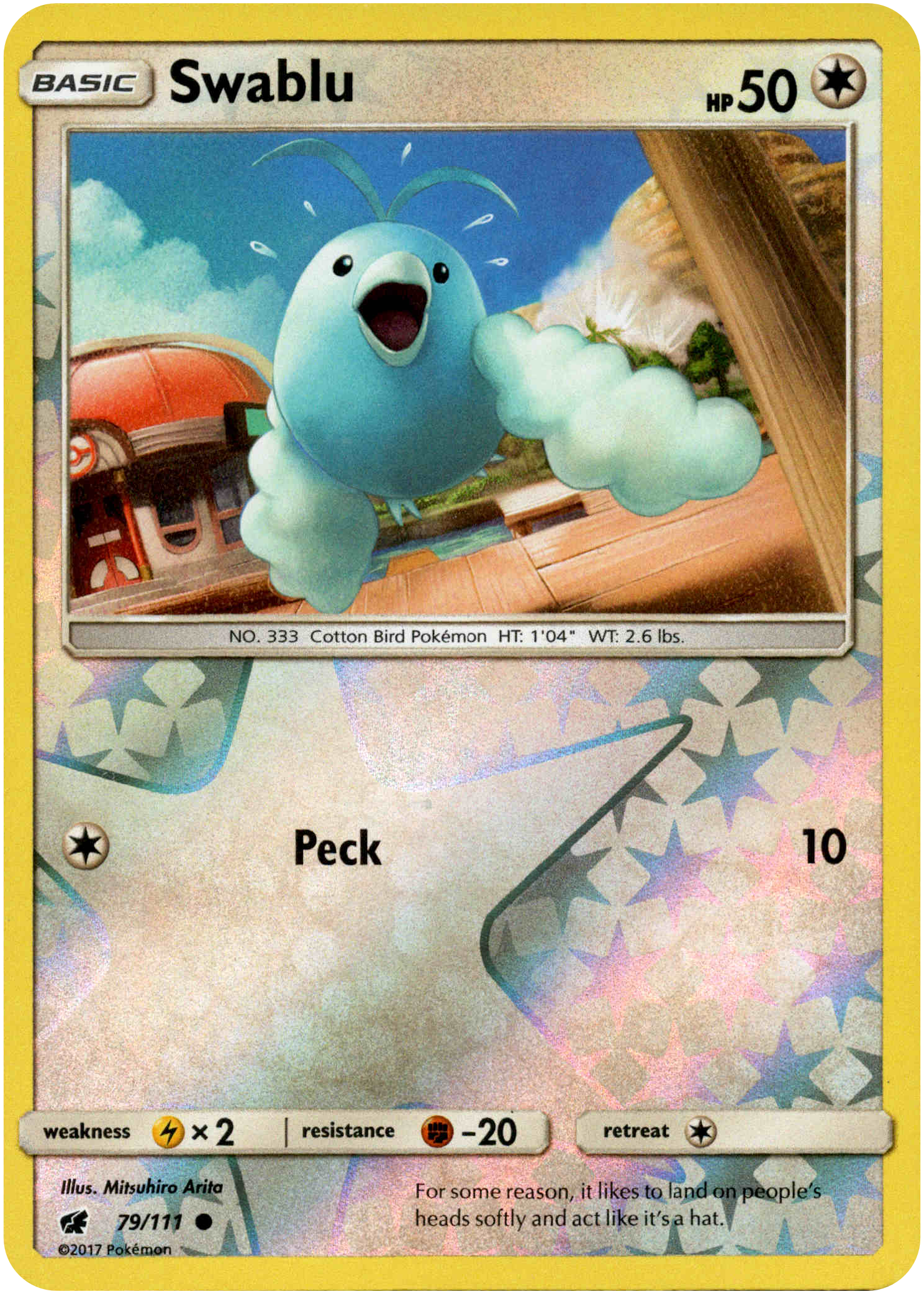 Swablu - 79/111 - Crimson Invasion - Reverse Holo - Card Cavern
