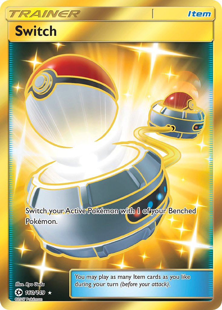 Switch Secret Rare - 160/149 - Sun & Moon - Holo - Card Cavern