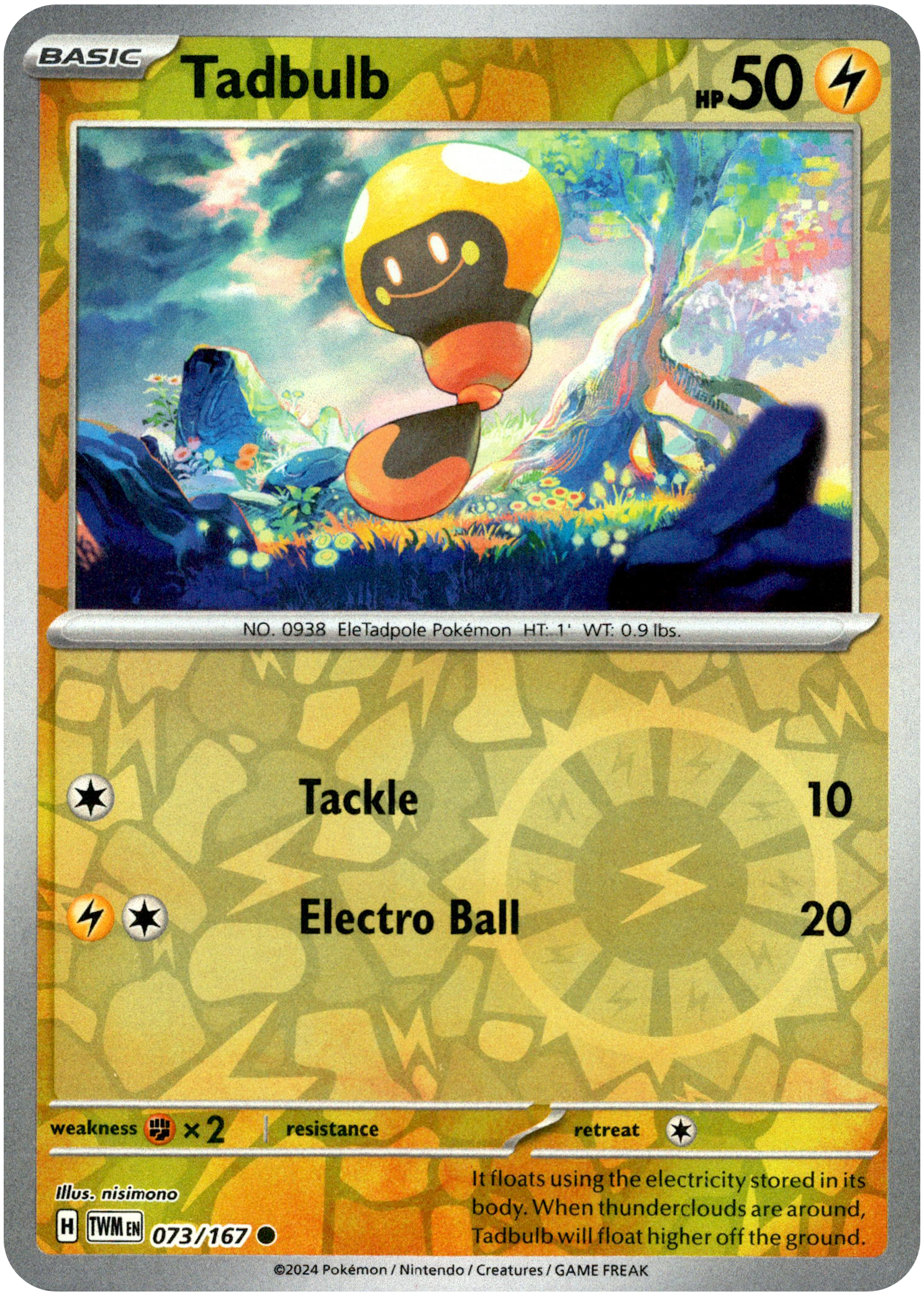 Tadbulb - 073/167 - Twilight Masquerade - Reverse Holo - Card Cavern
