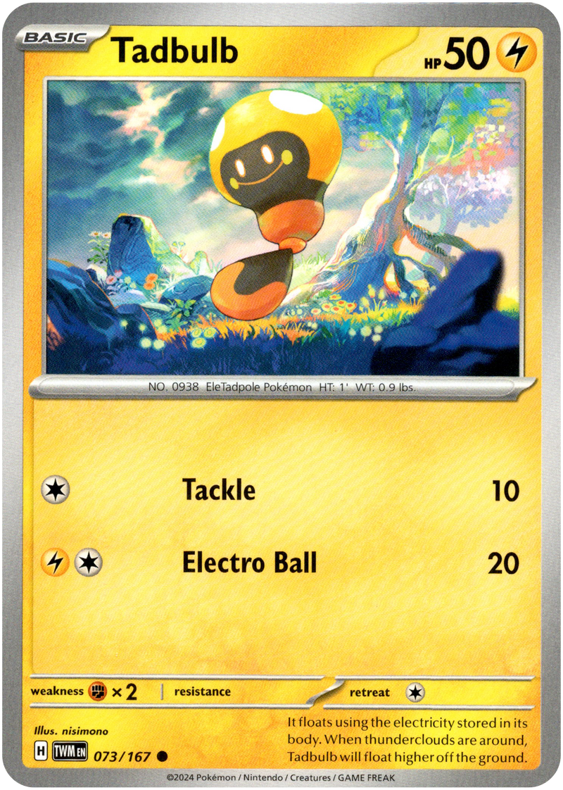 pokemon twilight masquerade card values Tadbulb - 073/167