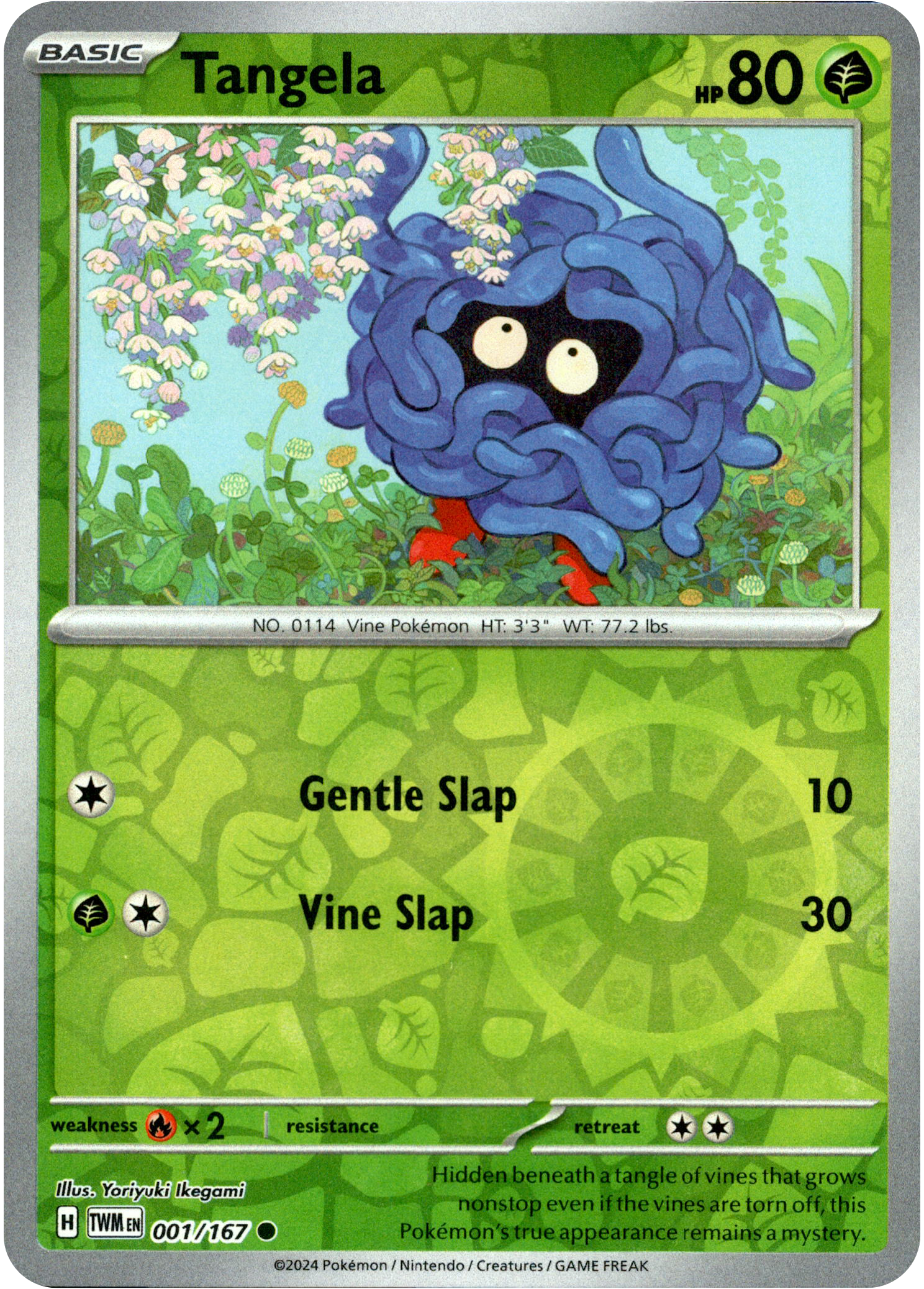 Tangela - 001/167 - Twilight Masquerade - Reverse Holo - Card Cavern