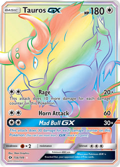 Tauros GX Hyper Rare - 156/149 - Sun & Moon - Holo - Card Cavern