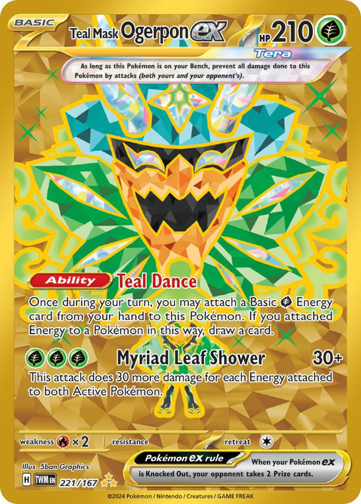 Teal Mask Ogerpon ex - 221/167 - Twilight Masquerade - Holo - Card Cavern