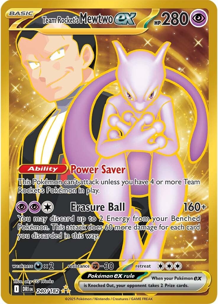 holographic mewtwo card price Team Rocket's Mewtwo ex - 240/182 - Destined Rivals